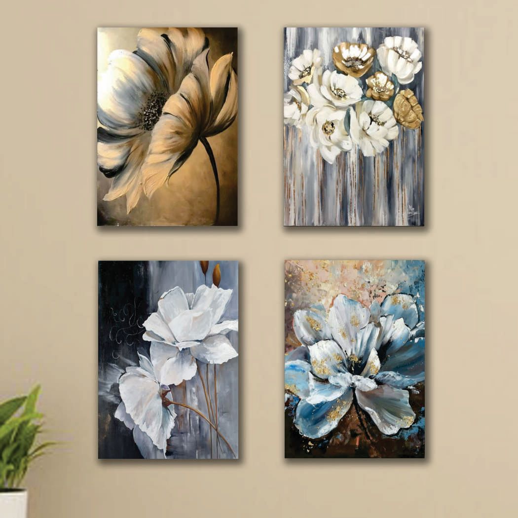 Set of 4 Premium Wall Art Photo Tiles – Modern Home Decor Sets 8x11 buy online in Pakistan
