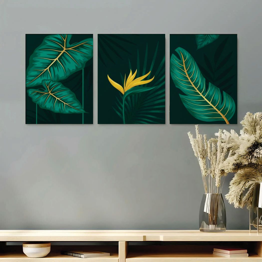Set of 3 Premium Wall Art Photo Tiles – Modern Home Decor Sets  8x11 | With Frame buy online in Pakistan