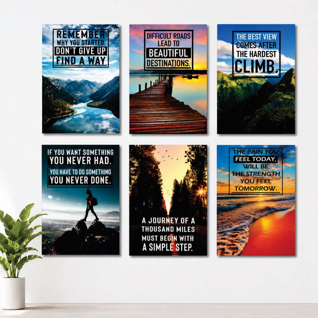 Set of 6 Premium Wall Art Photo Tiles – Modern Home Decor Sets 8x11 buy online in Pakistan