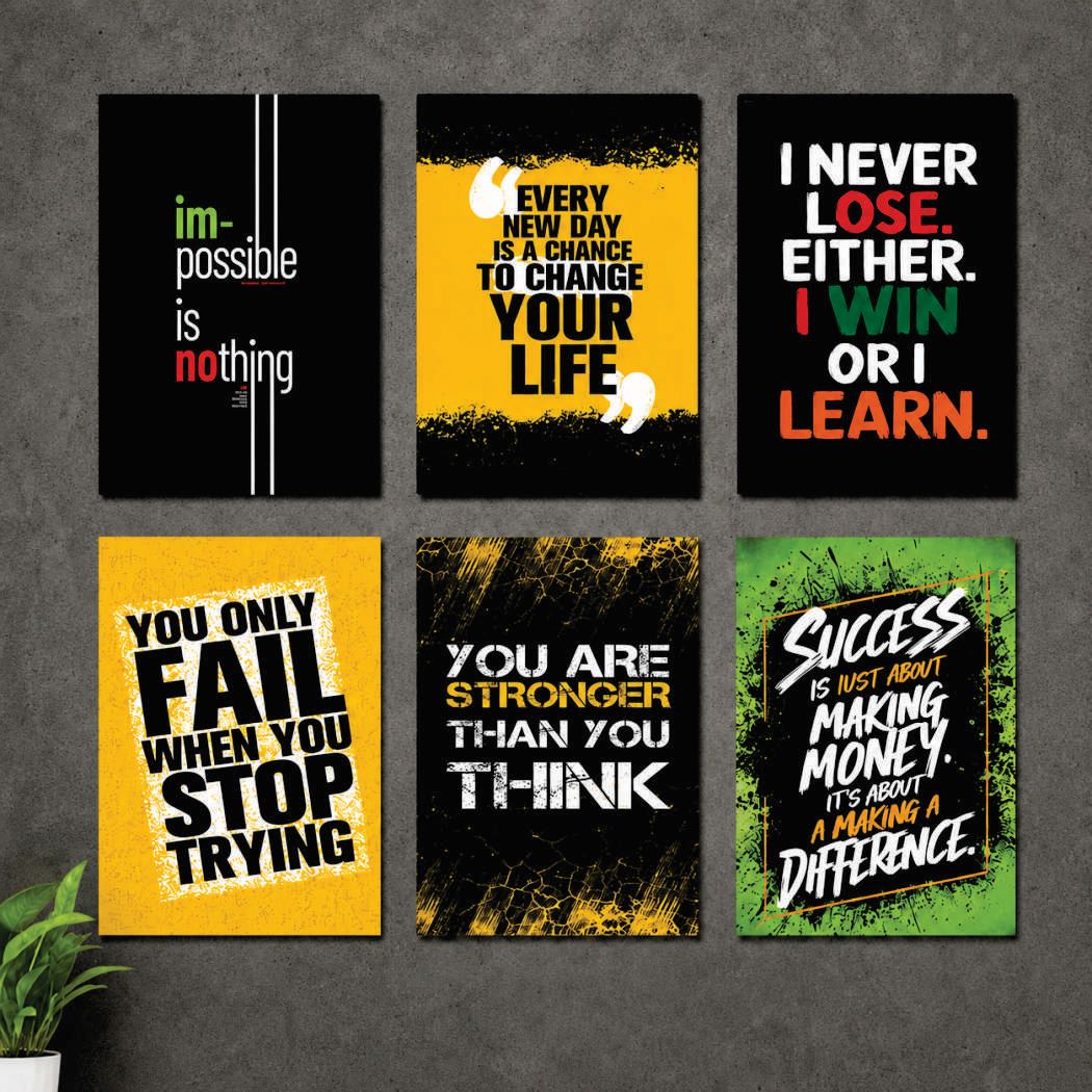 Set of 6 Premium Wall Art Photo Tiles – Modern Home Decor Sets 8x11 buy online in Pakistan