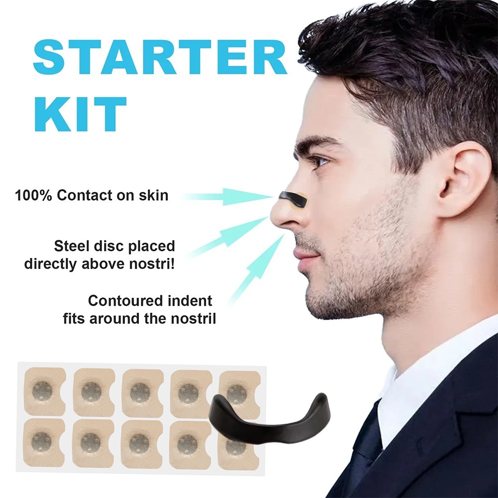 Magnetic Nasal Dilator Nose Opener Clip Strip for Breathing & Snoring Relief – Comfortable Magnetic Nose Clip Nasal Strips for Better Sleep thumbnail 3