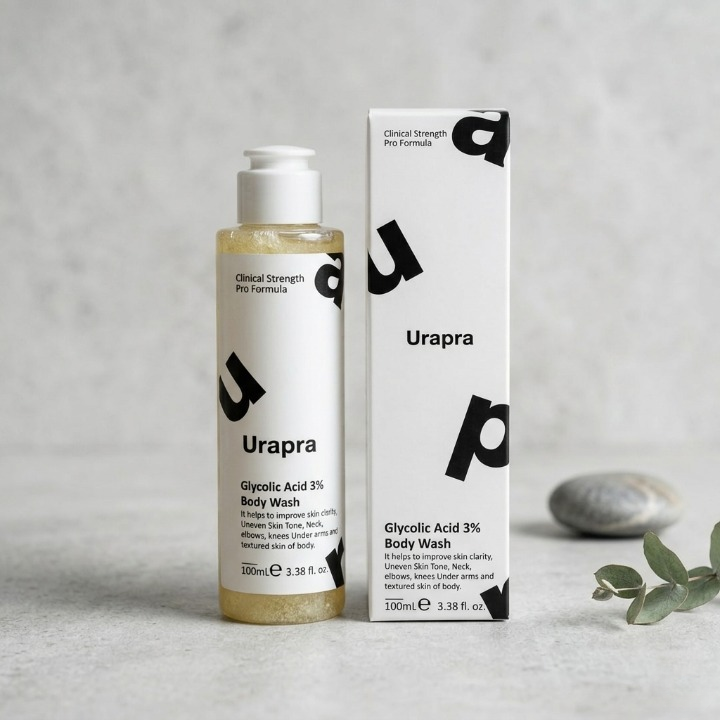 Urapra Glycolic Acid 3% Body Wash – Exfoliating Body Cleanser for Smooth & Brighter Skin l 100ml buy online in Pakistan