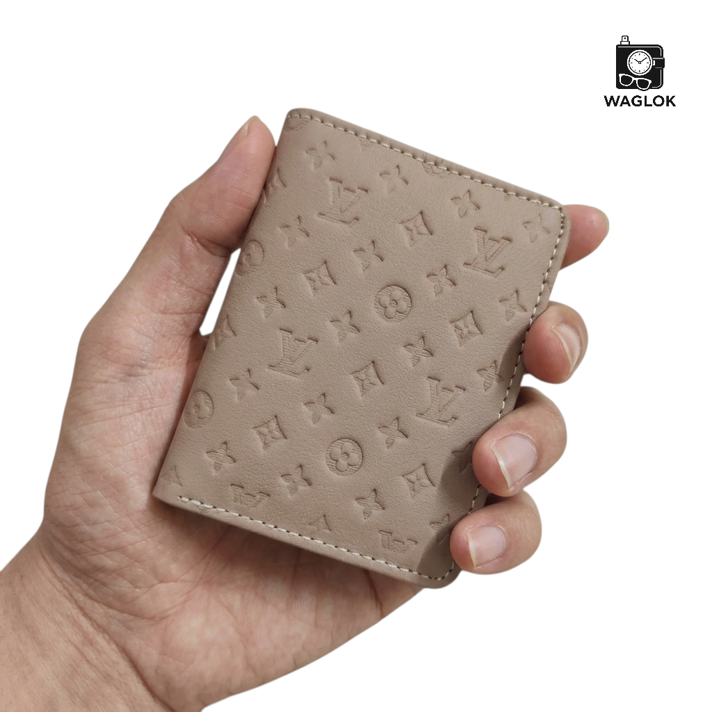 Designer Monogram Leather Wallet – Compact Bifold Wallet with Card Slots & Cash Pocket | Slim Everyday Wallet