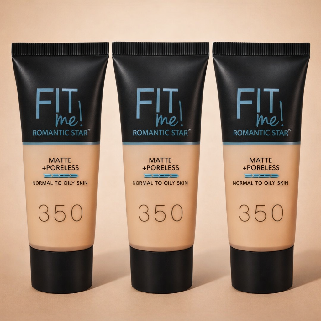Fit Me! Romantic Star Matte + Poreless Liquid Foundation (Shade 350) – Oil-Controlling, Pore-Blurring Long-Wear Foundation for Normal to Oily Skin buy online in Pakistan