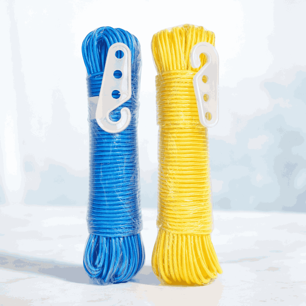 Premium Heavy-Duty Clothesline Rope with Built-in Adjuster Hooks – High-Strength Non-Slip Windproof Laundry Drying Line thumbnail 2