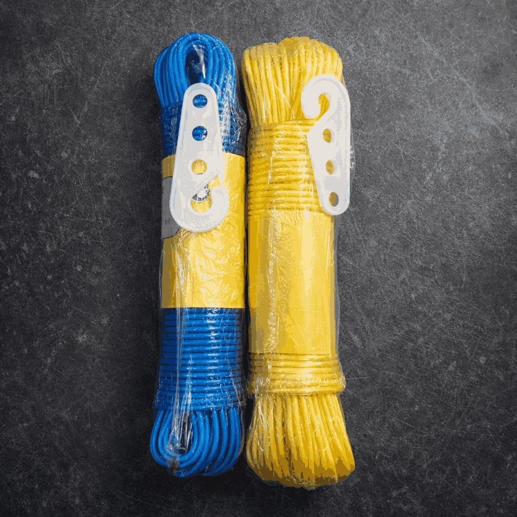 Premium Heavy-Duty Clothesline Rope with Built-in Adjuster Hooks – High-Strength Non-Slip Windproof Laundry Drying Line