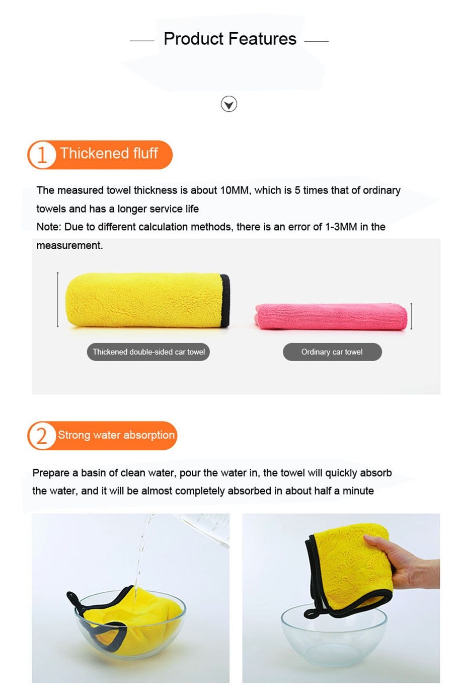 Microfiber Towel 40*40 cm | 800 cleaner duster & wipe wax for car care double side buy online in Pakistan