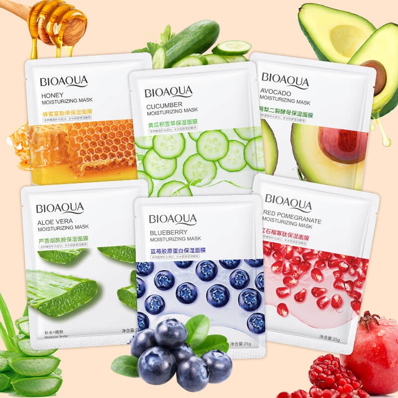 Whitening Face Sheet Mask Set Of 6 Multicolor Hydrating Brightening Skin Care Masks For Radiant Smooth And Glowing Skin | Random Flavor buy online in Pakistan