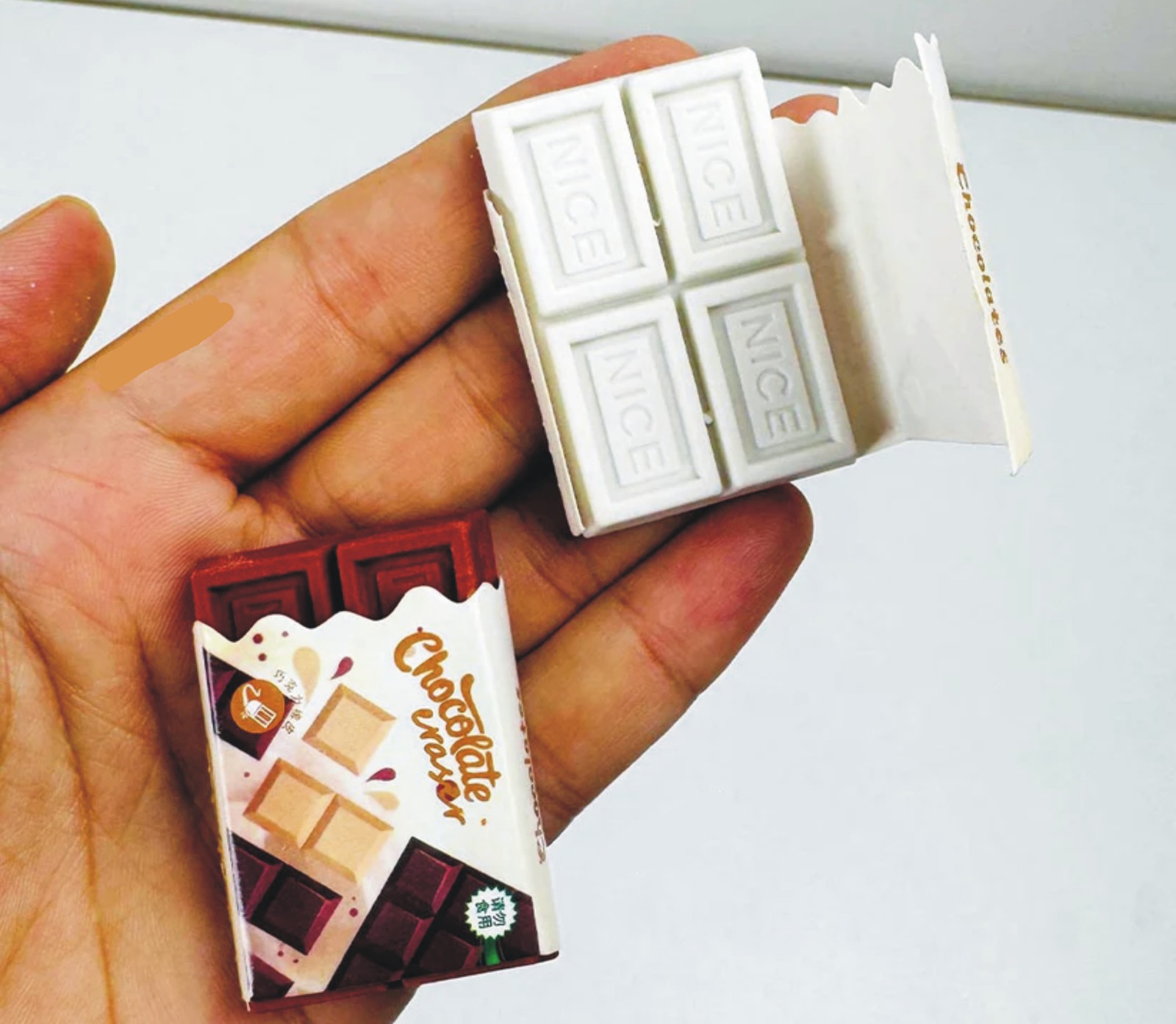 Chocolate Eraser Creative Cute Pencil Rubber Best For Gifts And Daily Stationery Use Size 3 Inch By 1.5 Inch | Random Color view 3