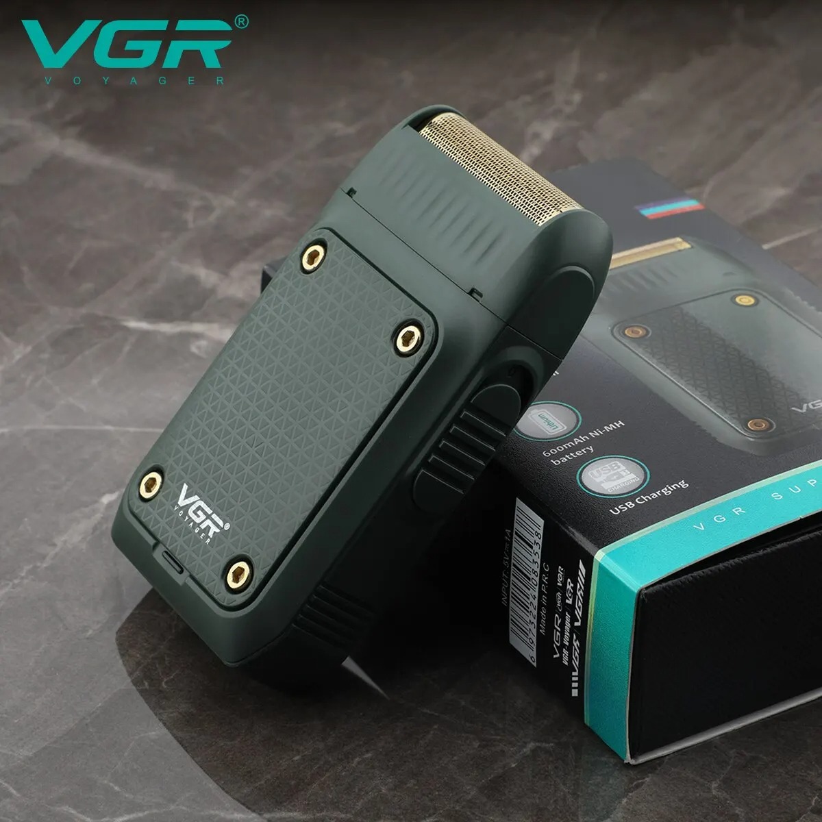 VGR Voyager V-353 Professional Men's Shaver – Portable Dual Foil Shaver with Pop-Up Trimmer thumbnail 2
