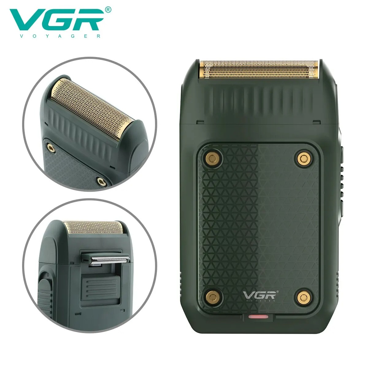 VGR Voyager V-353 Professional Men's Shaver – Portable Dual Foil Shaver with Pop-Up Trimmer thumbnail 3