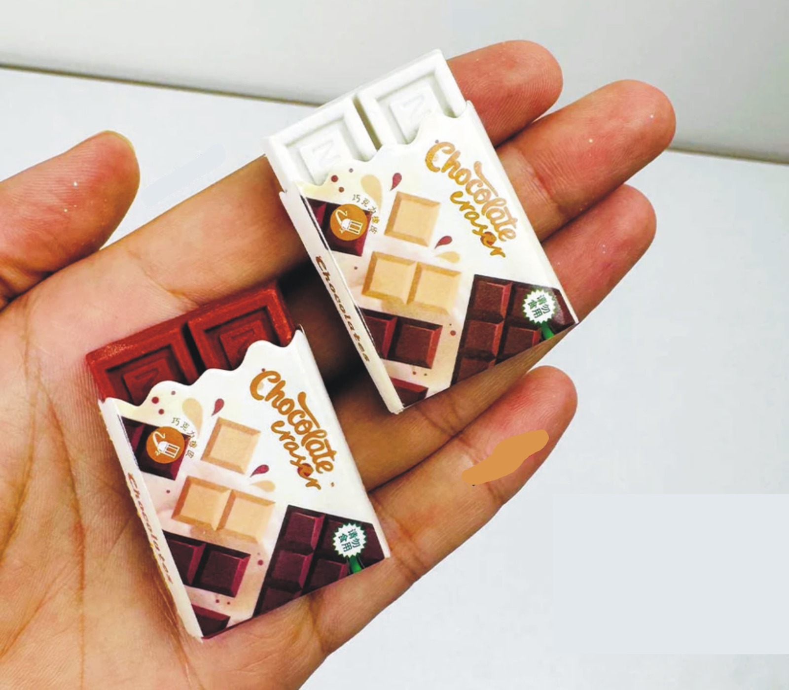 Chocolate Eraser Creative Cute Pencil Rubber Best For Gifts And Daily Stationery Use Size 3 Inch By 1.5 Inch | Random Color view 4