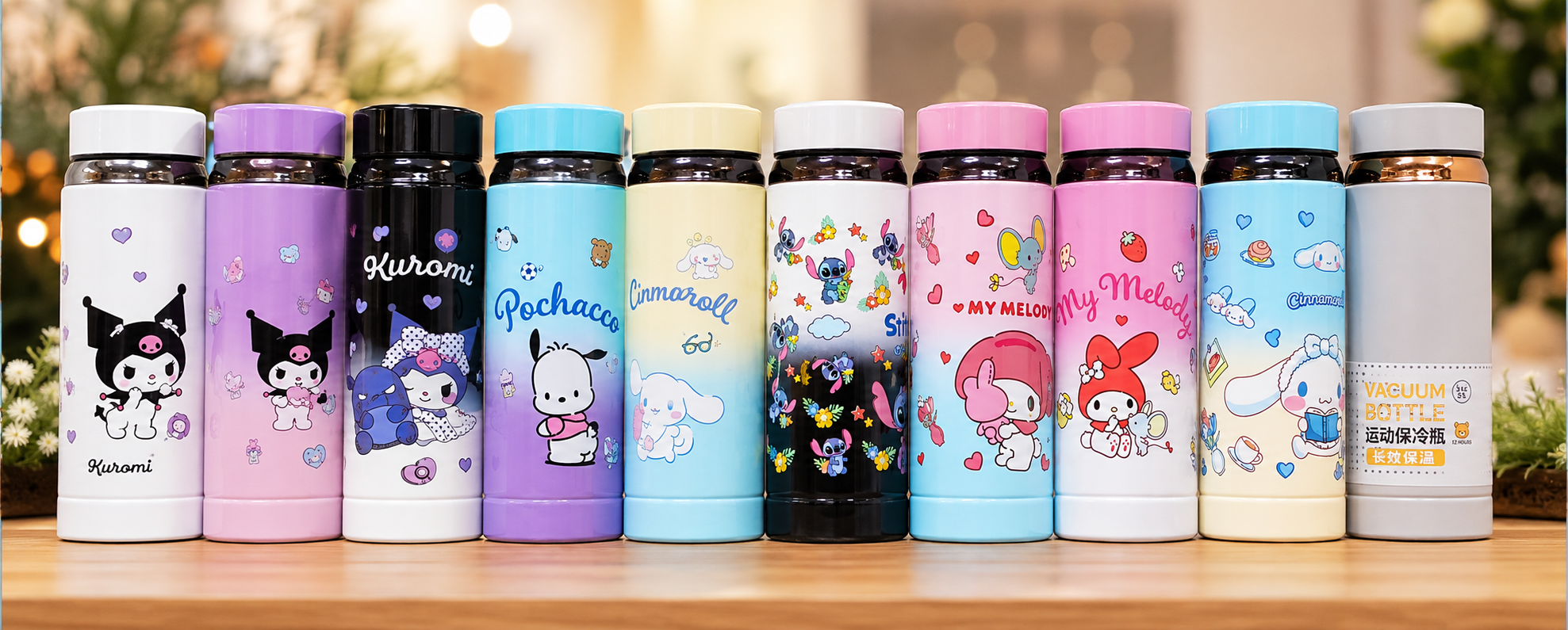 Premium Cartoon Print Stainless Steel Water Bottle – Double-Wall Vacuum Insulated Cute Character Flask - Random Color thumbnail 2