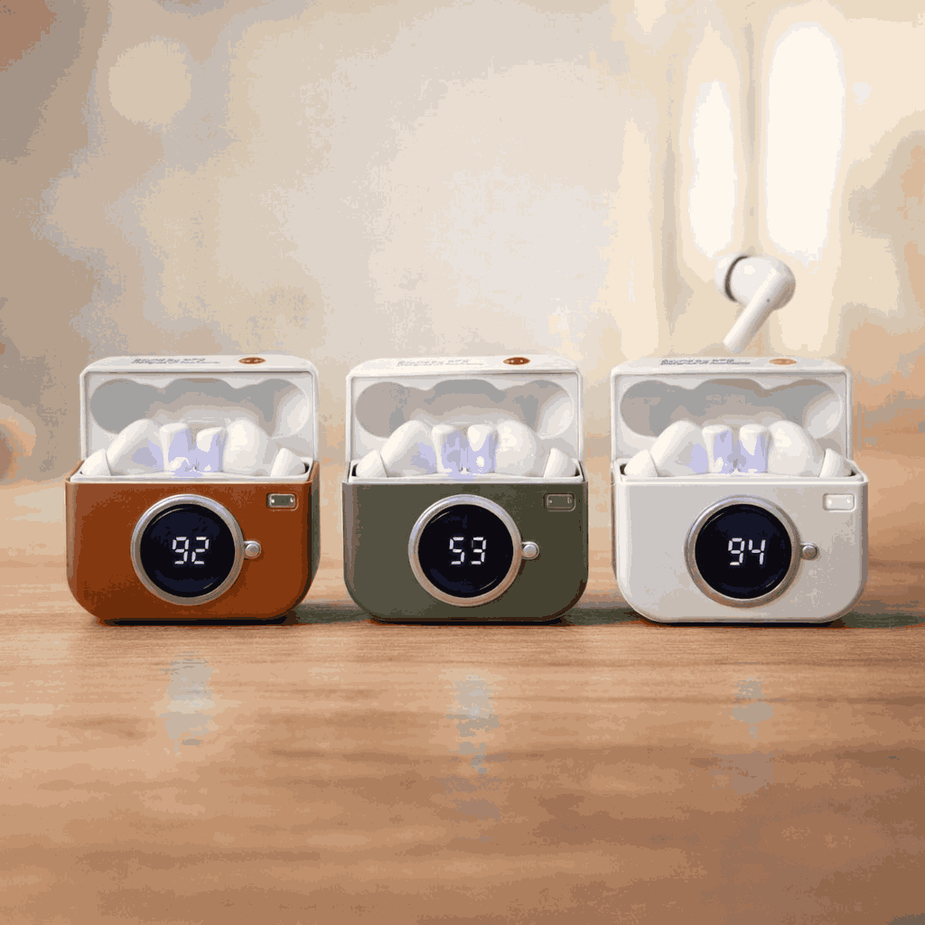 X73 TWS Wireless Earbuds Game Box Edition – True Wireless Stereo Earphones with Retro Retro Console Styling and LED Digital Battery Percentage Display - Random Color view 2
