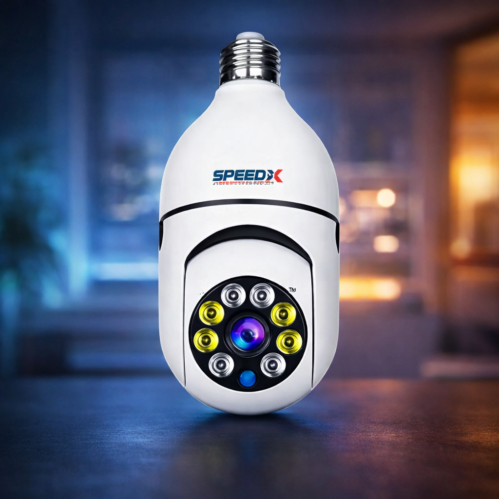 Speed-X SP-E27 WiFi Bulb Camera 1080P 360° Panoramic Night Vision Two-Way Audio V380Pro App thumbnail 3