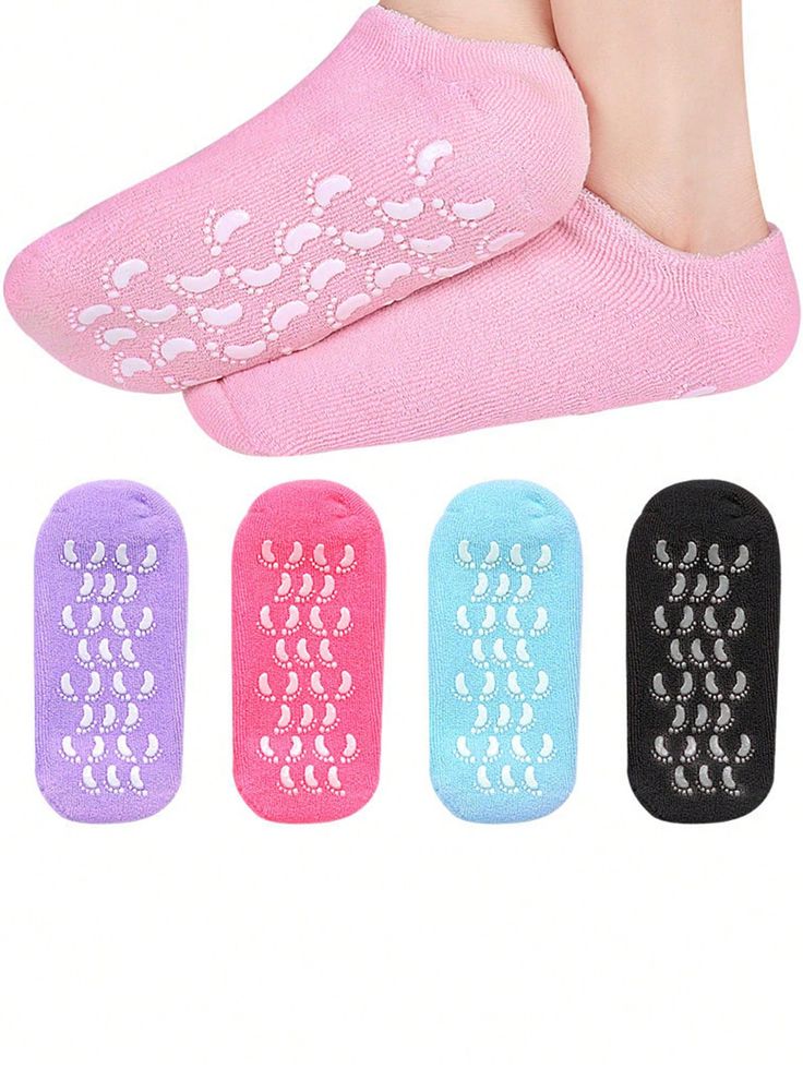 Spa Gel Moisturizing Socks Anti Slip Heel Care Socks For Dry & Cracked Feet – Multi color buy online in Pakistan