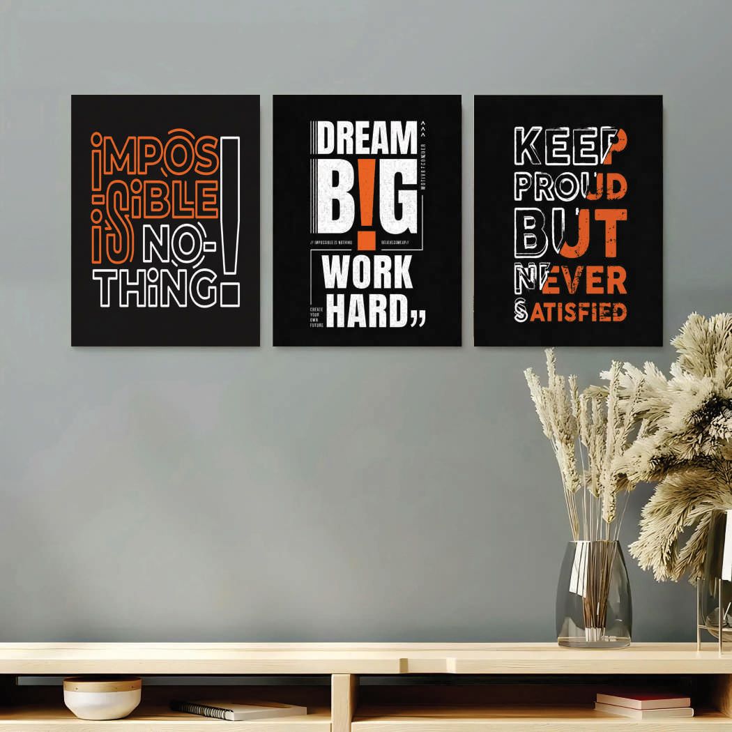 Set of 3 Premium Wall Art Photo Tiles – Modern Home Decor Sets 8x11 buy online in Pakistan