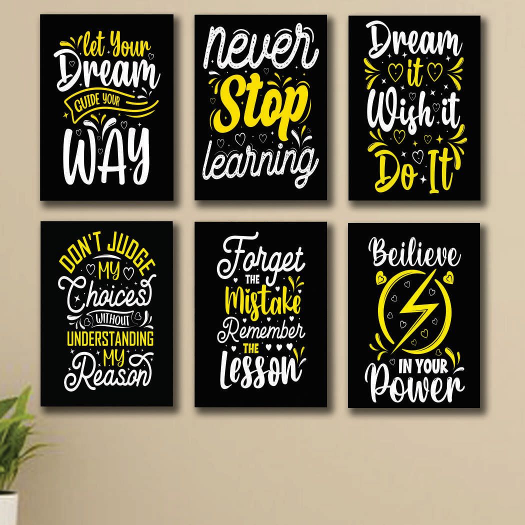 Set of 6 Premium Wall Art Photo Tiles – Modern Home Decor Sets 8x11 buy online in Pakistan