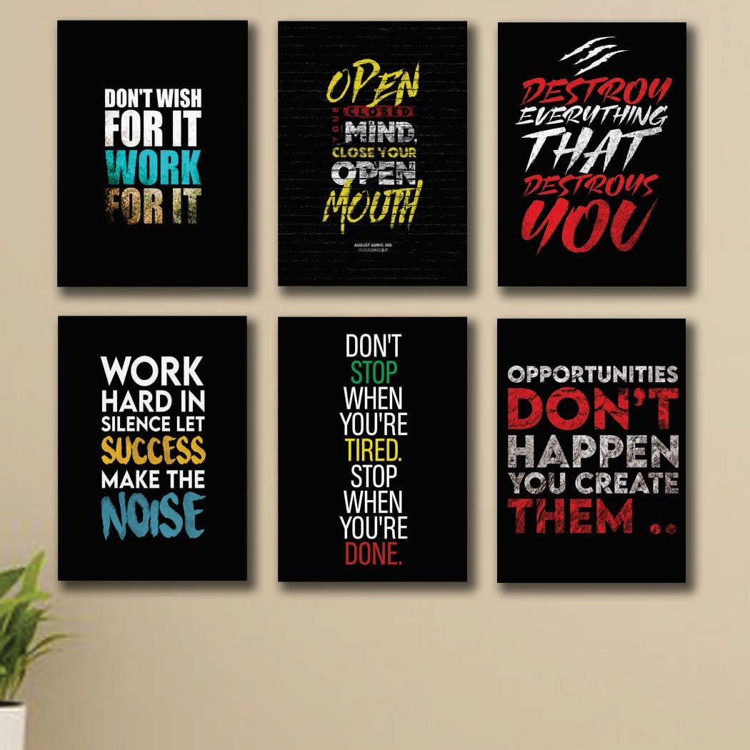 Set of 6 Premium Wall Art Photo Tiles – Modern Home Decor Sets 8x11 buy online in Pakistan