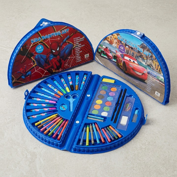 68 Pcs Colour Kit Painting Set Art Set For Kids With Crayons Water Colour Pens Oil Pastels And Art Accessories (Random Characters) thumbnail 2
