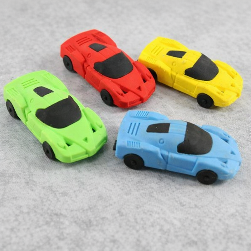 Creative Racing Car Pencil Eraser for Kids School Stationery Eraser - Random Color thumbnail 2