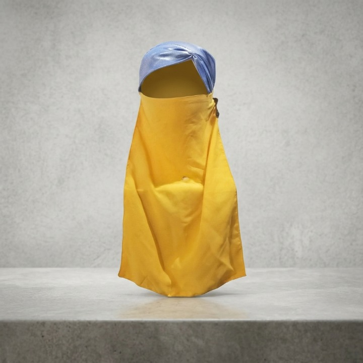 Half Veil Niqab Patti In Korean Chiffon With Soft Elastic, Lightweight Face Cover For Hijabs And Scarves thumbnail 3