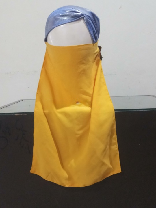 Half Veil Niqab Patti In Korean Chiffon With Soft Elastic, Lightweight Face Cover For Hijabs And Scarves thumbnail 5