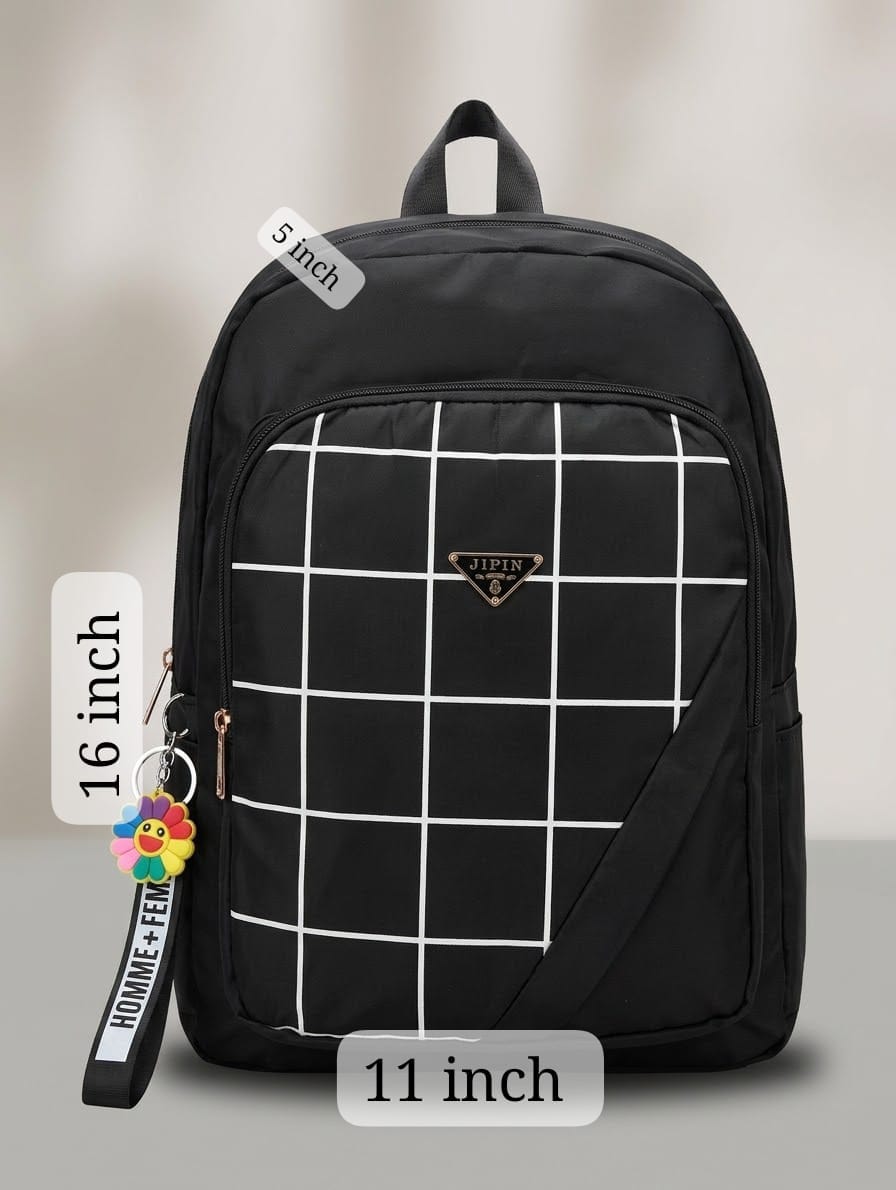 Urban Check Large Capacity Backpack for Women - Buy Online in Pakistan at Zenbu Store (Image 7)
