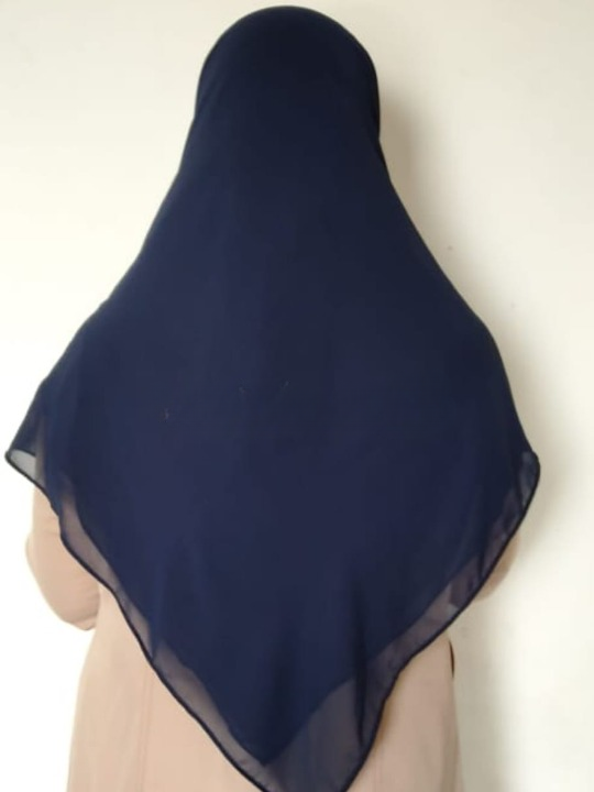 Plain Square Hijab Korean Chiffon Soft Comfortable 55 X 55 Inch For Students And Working Women thumbnail 2