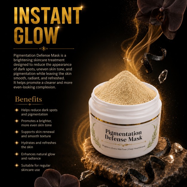 Pigmentation Defense Face Mask 50g – Natural Brightening Mask for Dark Spots, Uneven Skin Tone & Healthy Glow