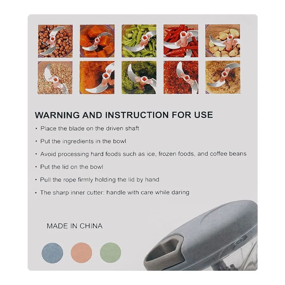 Eotia Hand Cutter – Manual Vegetable And Food Chopper For Quick And Easy Kitchen Food Preparation And Cooking Tasks ( 900ML Random Color) buy online in Pakistan
