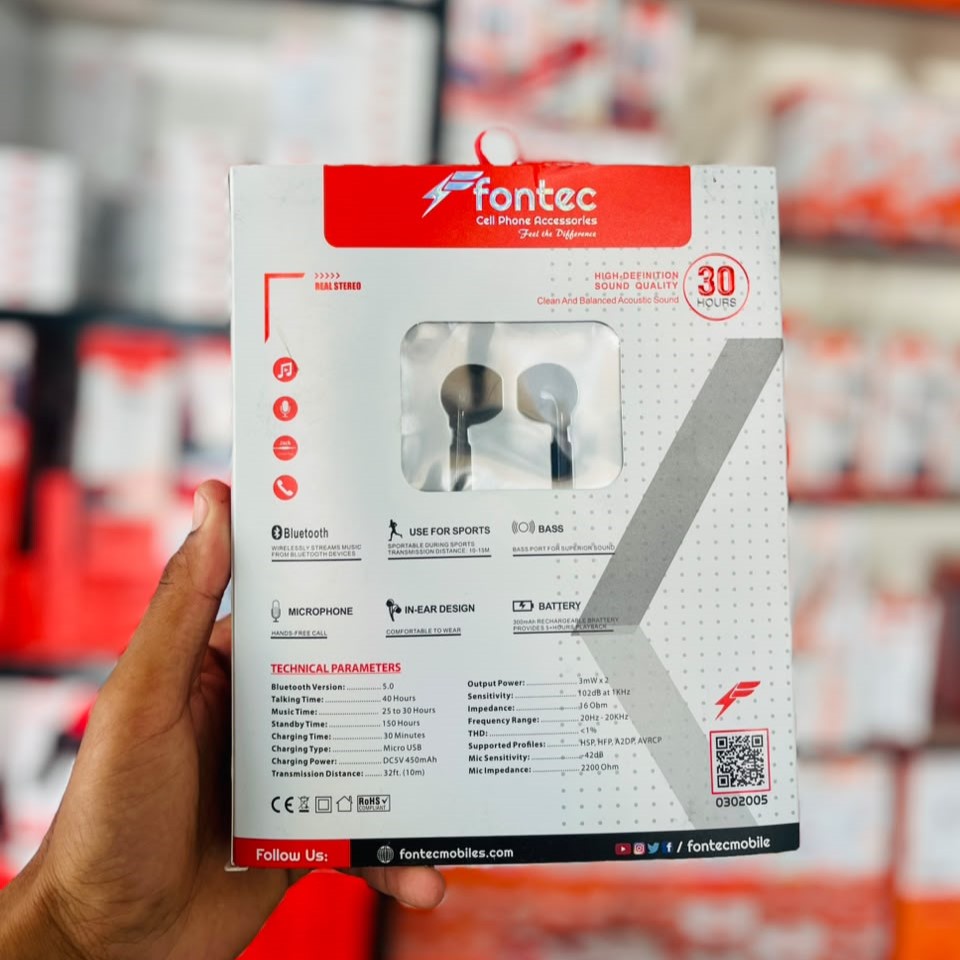 Fontec Prime Neck Band - Wireless Bluetooth Earphones Designed For Comfortable Daily Audio Listening And Reliable Performance view 4
