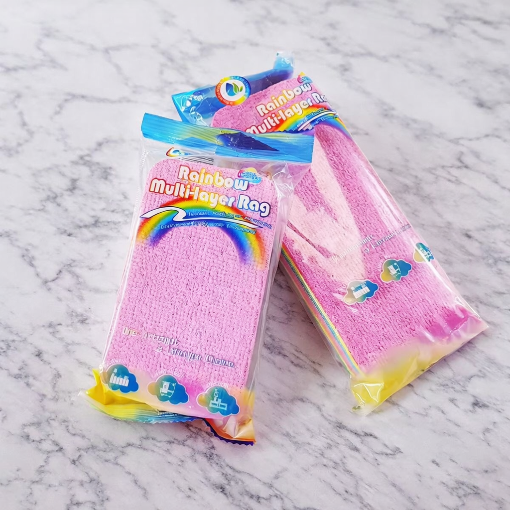Rainbow Multi Layer Microfiber Cleaning Cloth Multipurpose Wash Rag Reusable Cleaning Towel thumbnail 2