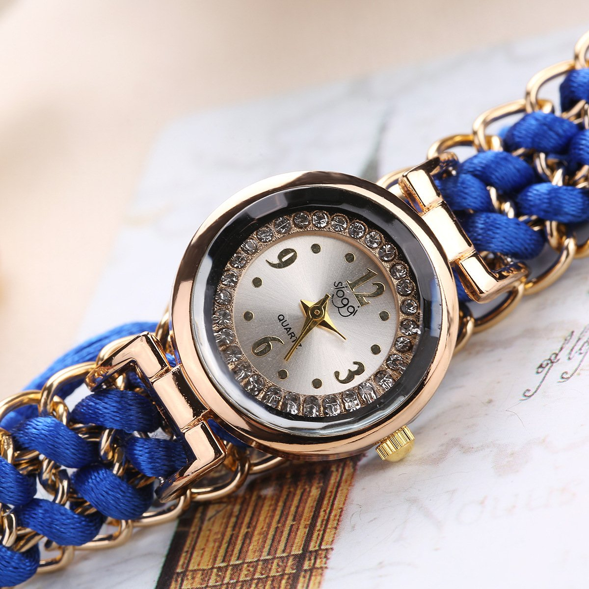 Girls Luxury Stylish Girls Analog Handmade Bracelet Rope Watch - Elegant Timepiece Featuring A Unique Woven Design thumbnail 5