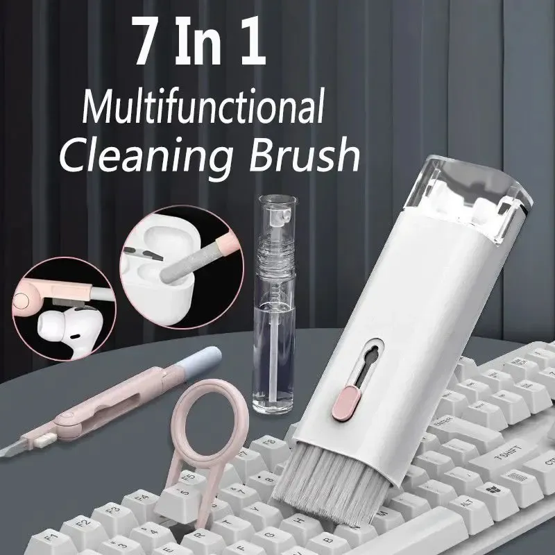 7in1 Keyboard Cleaning Kit | 7-in-1 Keyboard Cleaner Brush Kit – Multi-Function Earphone Cleaning Pen & Keycap Puller To...