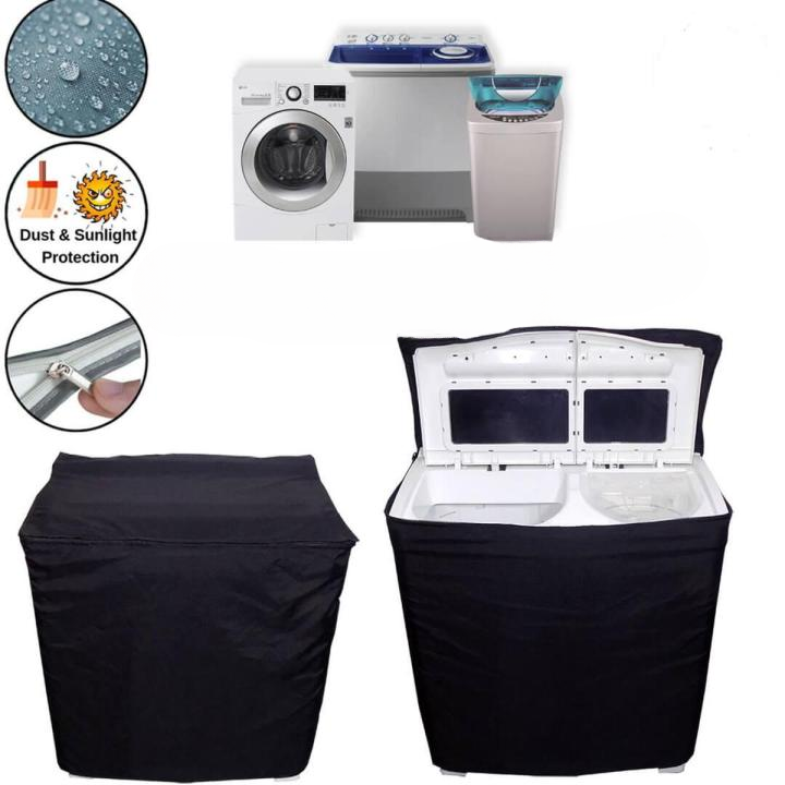 Twin Tub Washing Machine Cover Waterproof cover for Double Tub Washing Machine All Brands Supported Anti Sunshine buy online in Pakistan