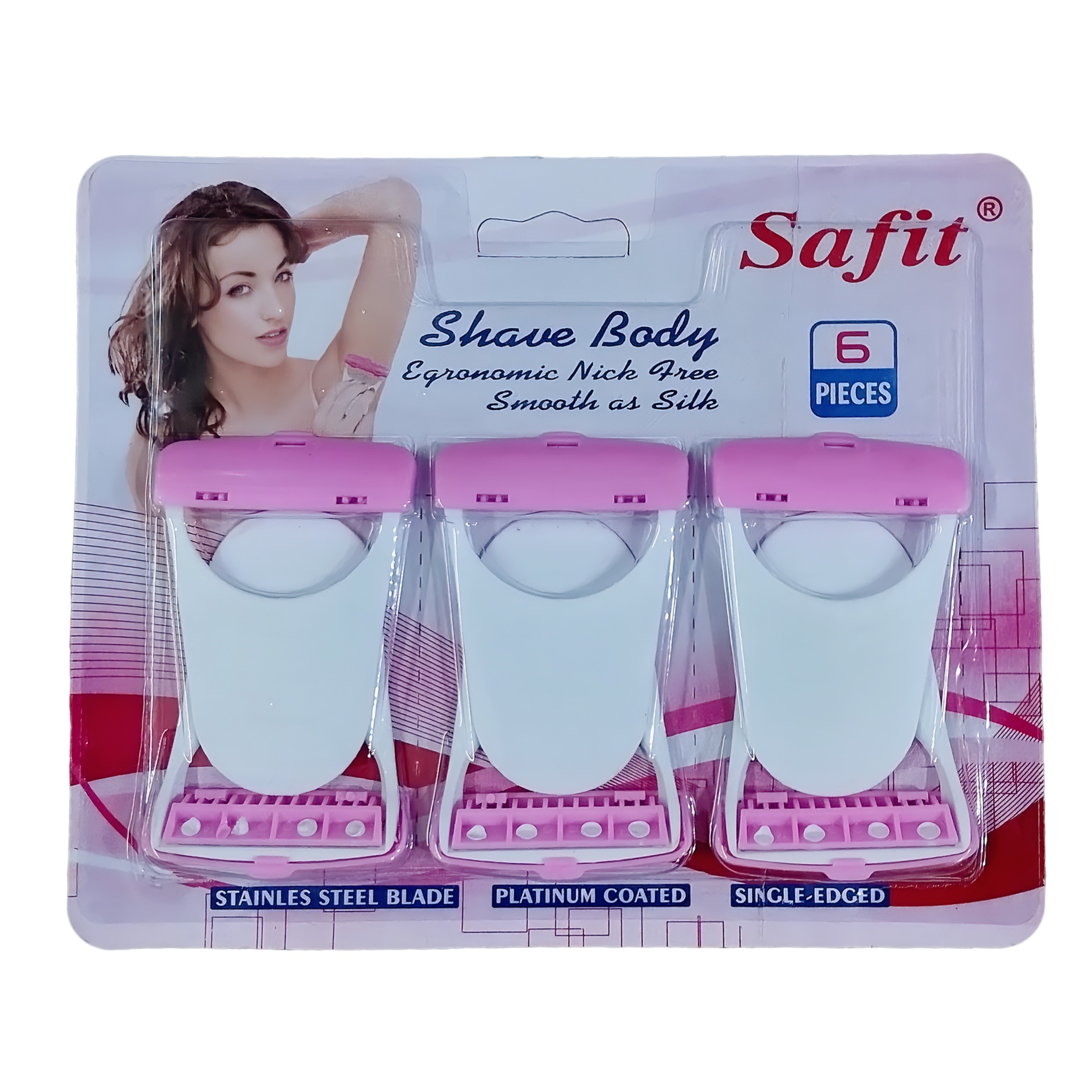 Safit Body Shaving Razor - Personal Grooming Tool Designed For Hair Removal And Smooth Skin Maintenance Routine - Pack of 6 buy online in Pakistan
