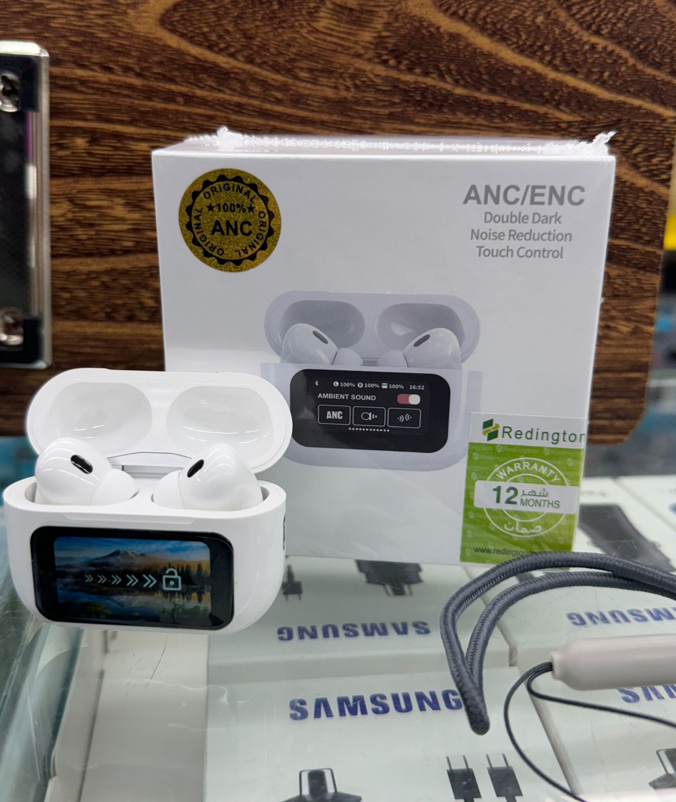 A9 Pro ANC Wireless Earbuds With Smart Touchscreen Charging Case For Noise Reduction And Ambient Sound Control view 5