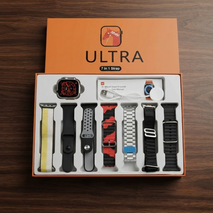 7 In 1 Ultra Smart Watch Is A Premium Wearable Designed To Combine Style, Functionality, And Convenience. view 2