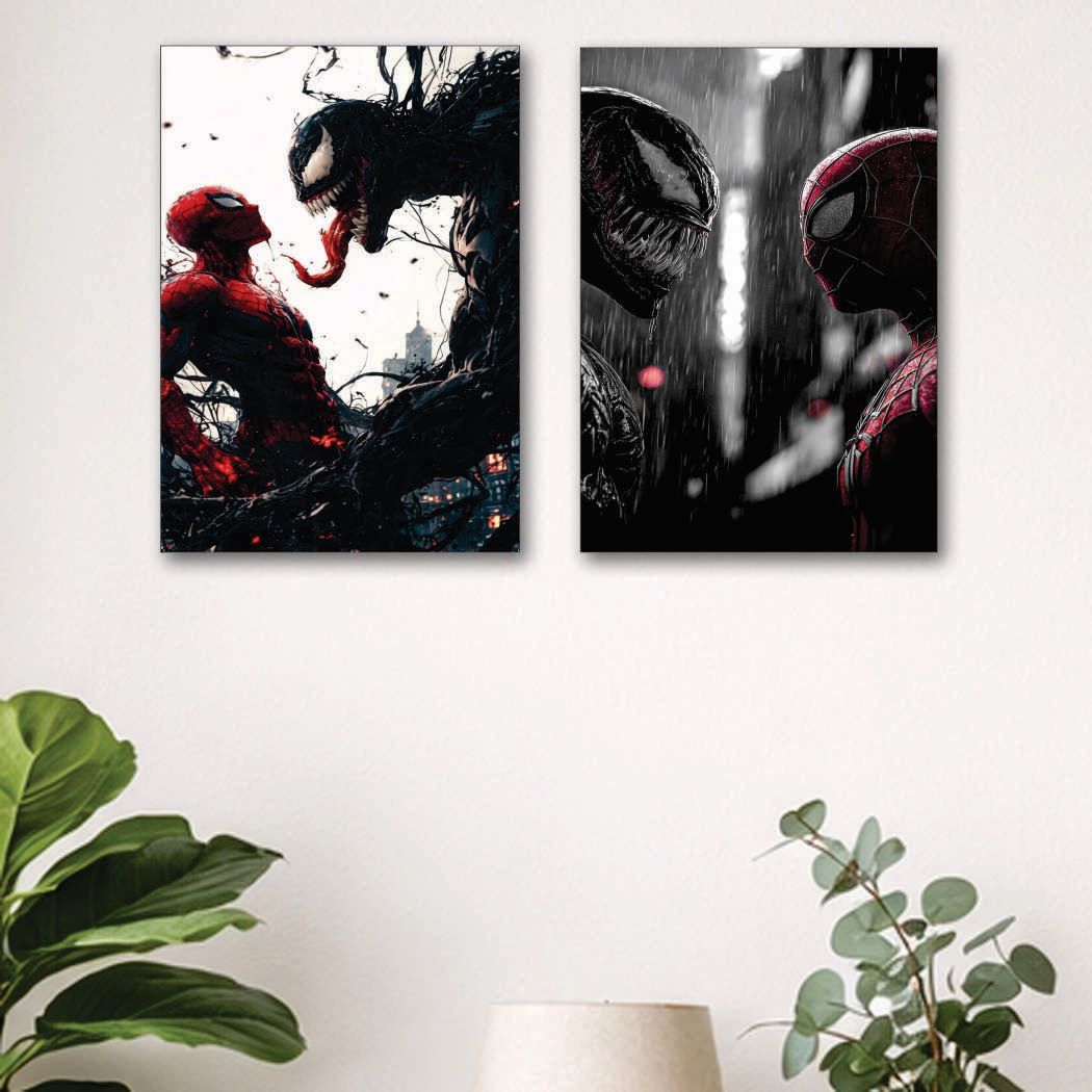Set of 2 Premium Wall Art Photo Tiles – Modern Home Decor Sets 8x11