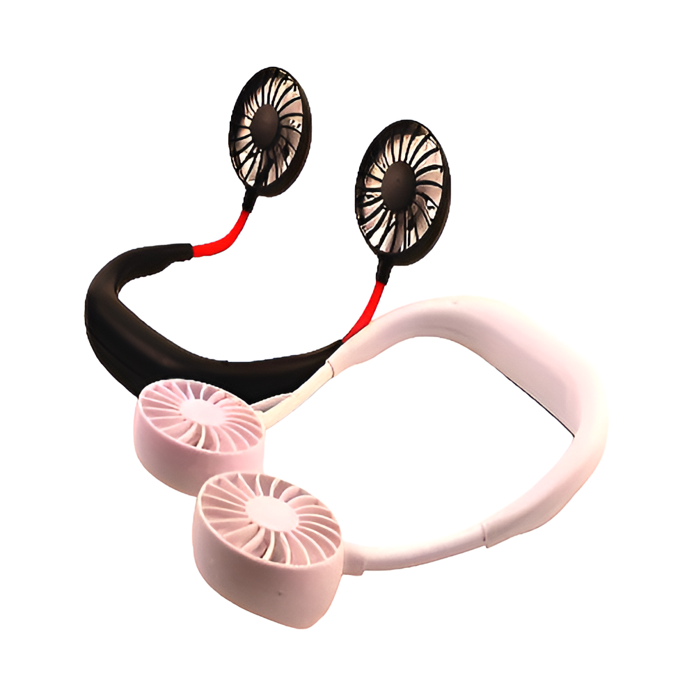7 Wing Neck Fans Mini Portable Outdoor Fan Personal Fan Biggest Rechargeable Battery Operated Neckband Fan - Portable Cooling Device (Random Color) buy online in Pakistan