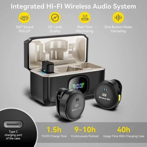 M9 Pro Wireless Microphone / Wireless Microphone Video Recording Microphone For Streaming buy online in Pakistan