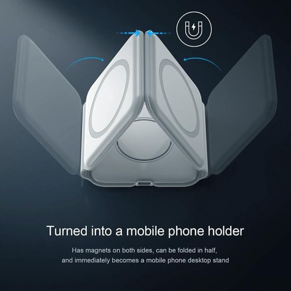 3 in 1 15W Fast Magnetic Wireless Charging Pad for iPhone, AirPods & Smartwatch buy online in Pakistan