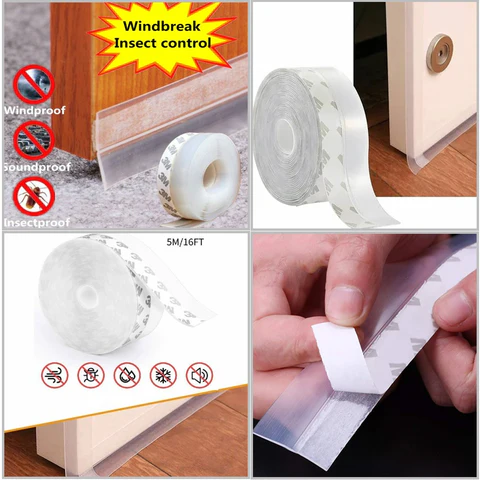 5 Meter Self Adhesive Door Sealing Tape | Weatherproof Door & Window Seal Strip Tape buy online in Pakistan