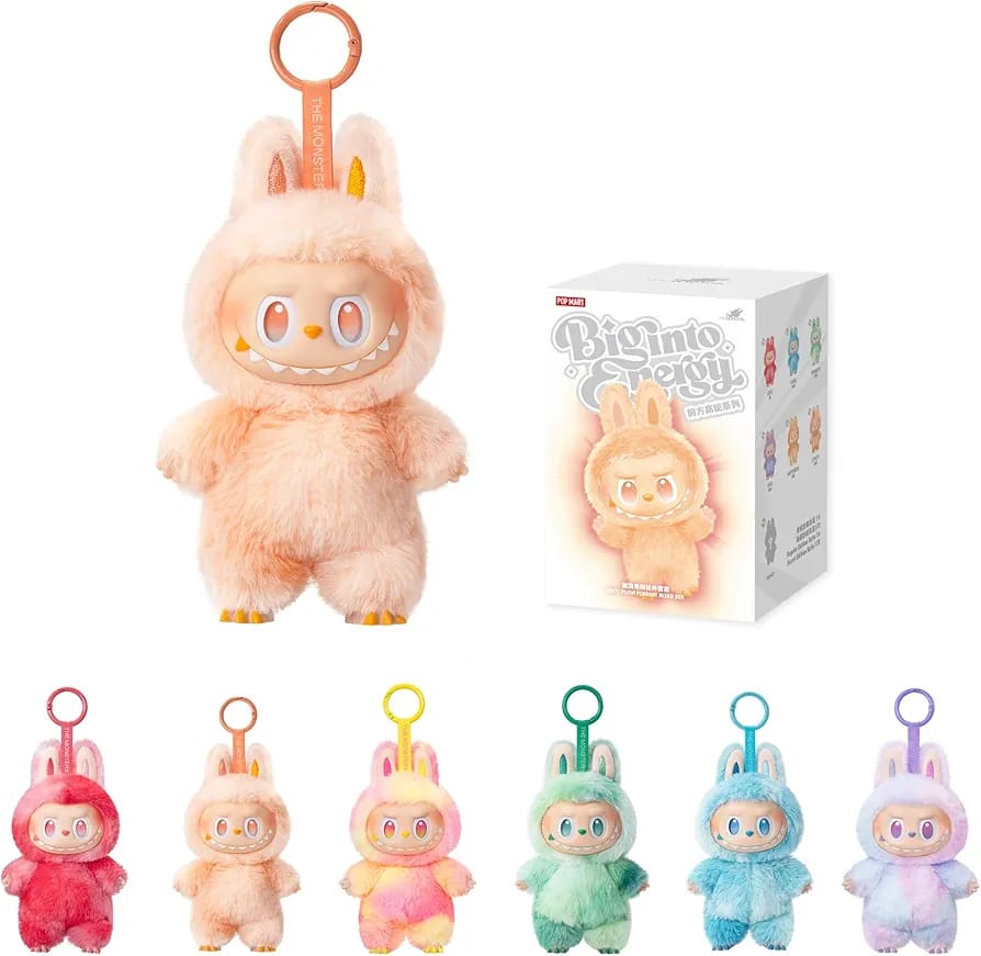 LABUBU Plush Blind Box Doll Keychain | Random Design Bag Charm Collectible Toy - Random Color buy online in Pakistan