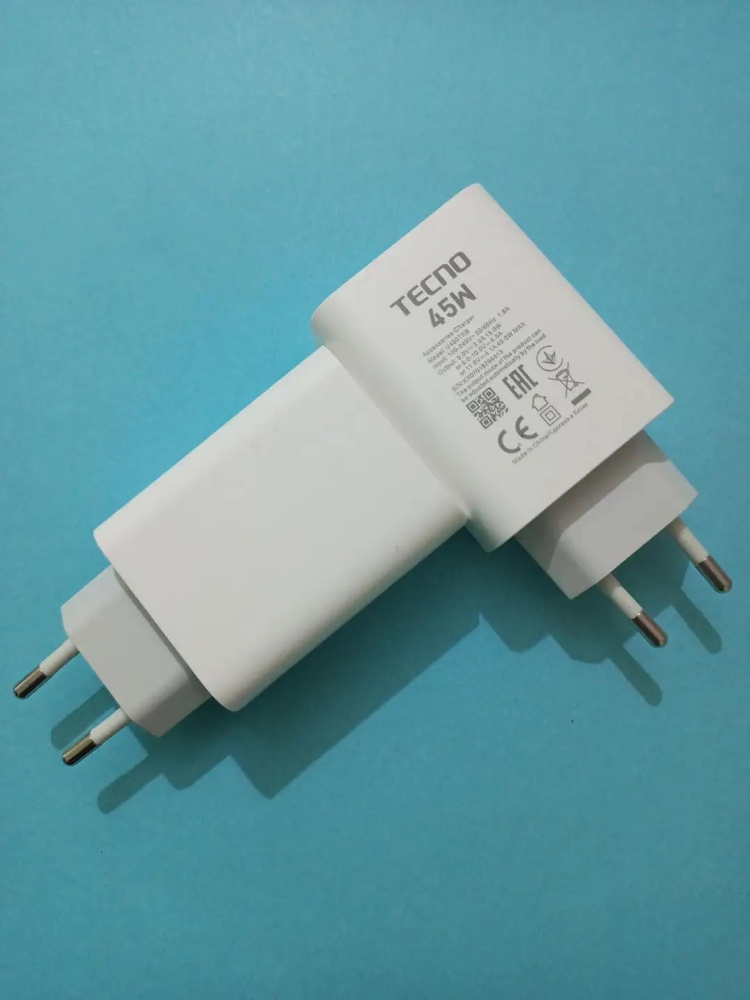 Tecno 45W Original Fast Charging Power Adapter | USB Type-A Wall Charger for Tecno Smartphones | 45W Fast Charger buy online in Pakistan