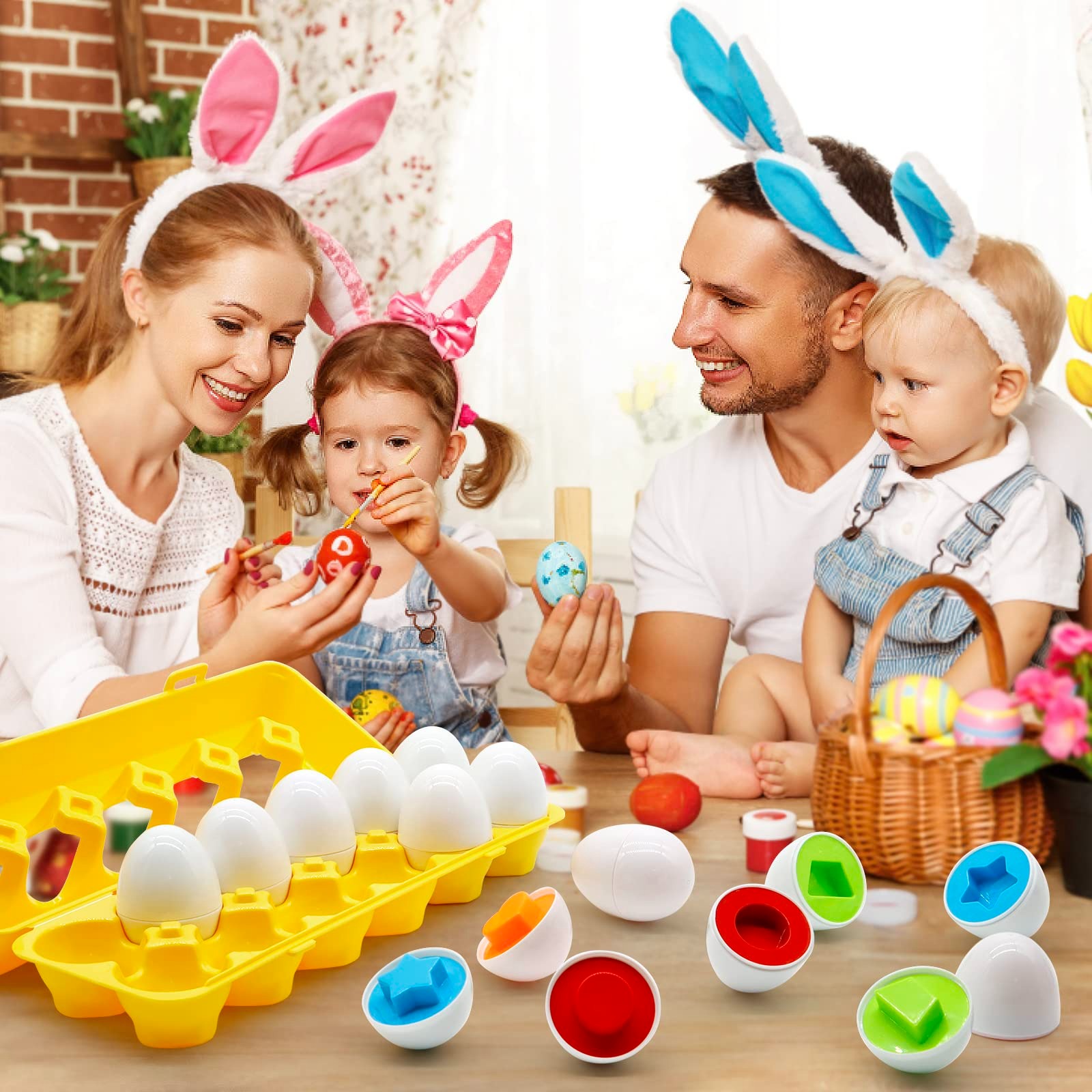 Matching eggs with storage tray