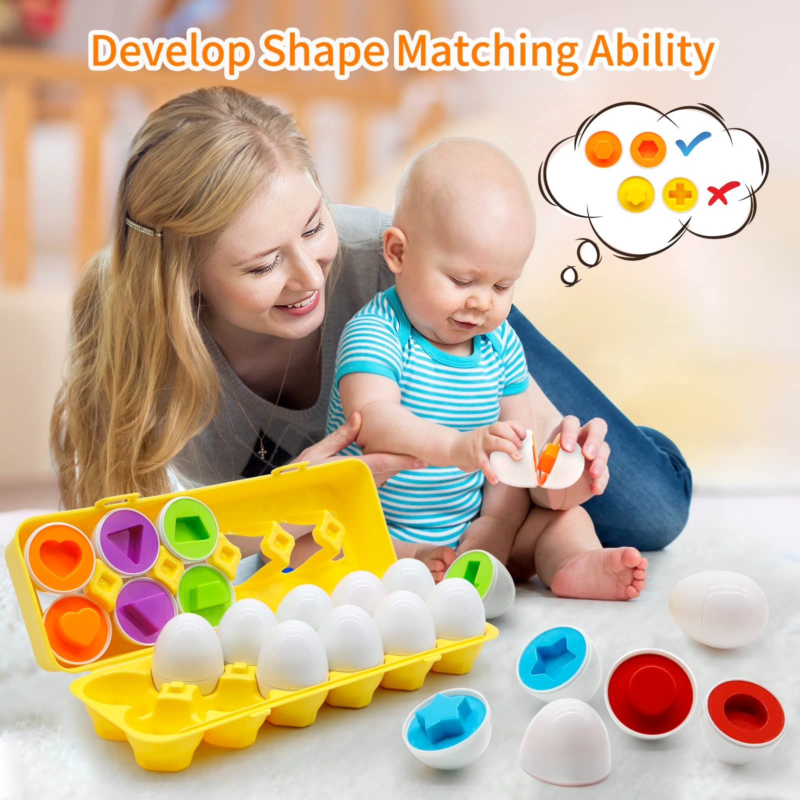 Shape matching puzzle for toddlers