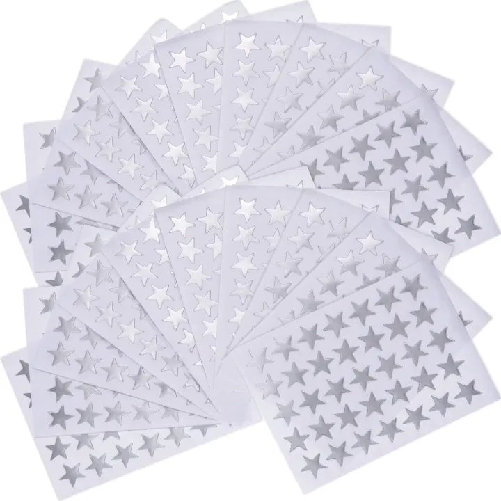 350 PVC Star Stickers Self Adhesive Removable Sparkle Rewards Funny Stickers For Teacher Encourage Students Kids - Stationery Accessory Designed