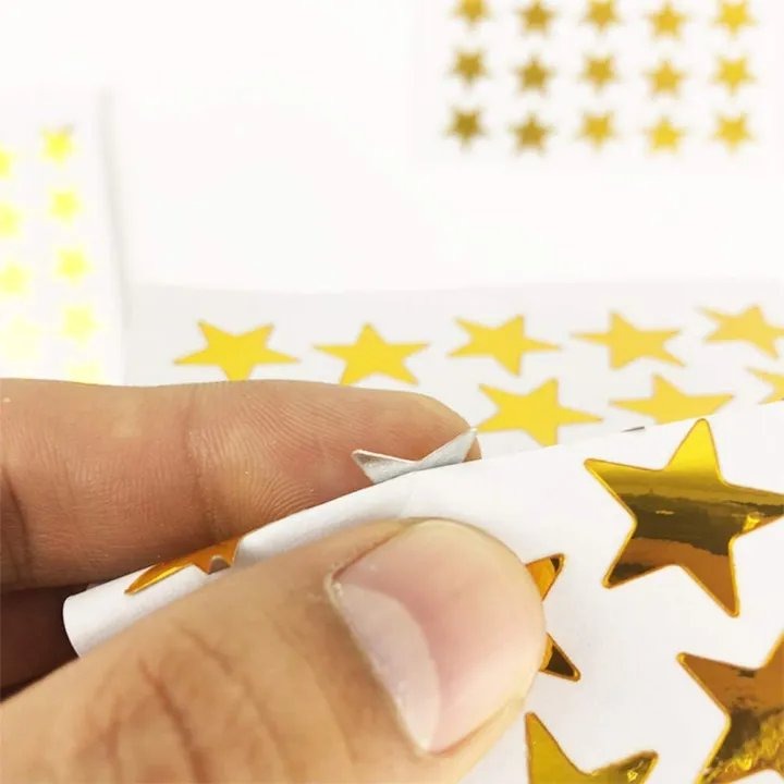 350 PVC Star Stickers Self Adhesive Removable Sparkle Rewards Funny Stickers For Teacher Encourage Students Kids - Stationery Accessory Designed thumbnail 4